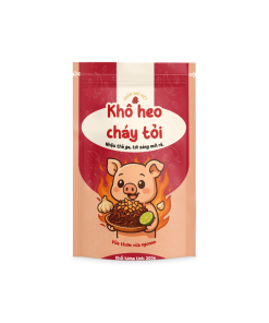 bao bì sản phẩm khô heo cháy tỏi 300g
