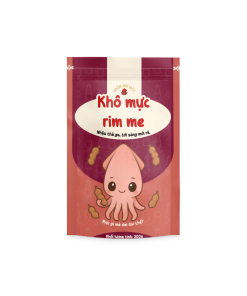 bao bì sản phẩm mực rim me 300g