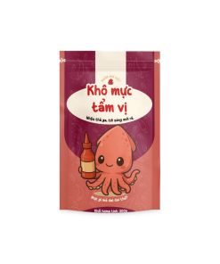 bao bì sản phẩm khô mực tẩm vị 300g