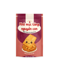 bao bì sản phẩm khô mực tảng nguyên con 300g