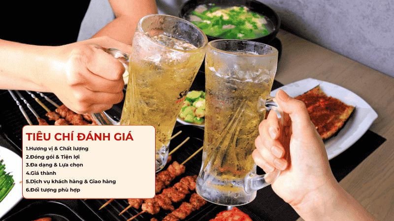 Tiêu chí đánh giá để review đồ nhậu đóng gói