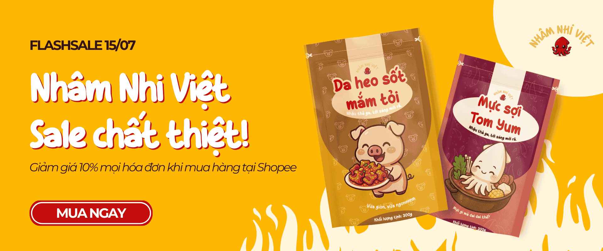 Banner sale 15/07 của Nhâm Nhi Việt, Nhâm Nhi Việt - Sale chất thiệt